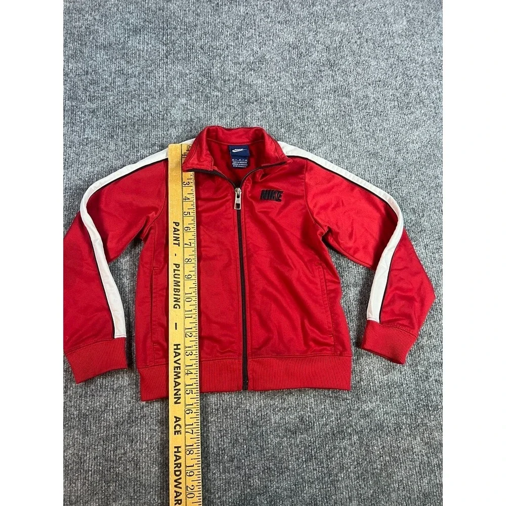 Nike Toddler 4T Red Track Jacket White Stripe Full Zip Athletic Logo